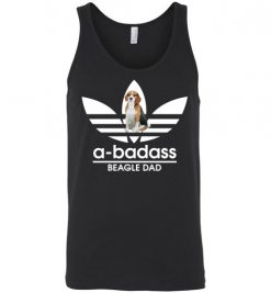 $24.95 – A-Badass Beagle Dad T-Shirts Gift for Dog Lovers Unisex tank