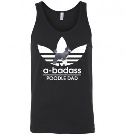 $24.95 – A-Badass Poodle Dad T-Shirts Gift for Dog Lovers Unisex tank