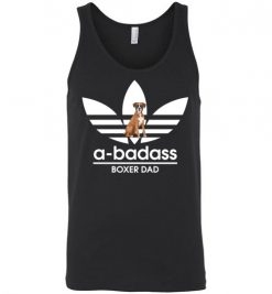 $24.95 – A-Badass Boxer Dad T-Shirts Gift for Dog Lovers Unisex Tank