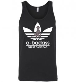 $24.95 – A-Badass Great Dane Dad T-Shirts Gift for Dog Lovers Unisex Tank