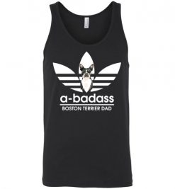 $24.95 – A-Badass Boston Terrier Dad T-Shirts Gift for Dog Lovers Unisex Tank