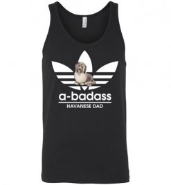 $24.95 – A-Badass Havanese Dad T-Shirts Gift for Dog Lovers Unisex Tank