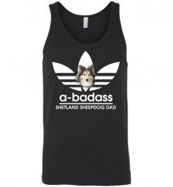 $24.95 – A-Badass Shetland Sheepdog Dad T-Shirts Gift for Dog Lovers Unisex Tank