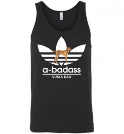 $24.95 – A-Badass Vizsla Dad T-Shirts Gift for Dog Lovers Unisex Tank