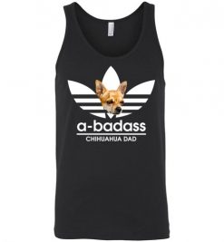 $24.95 – A-Badass Chihuahua Dad T-Shirts Gift for Dog Lovers Unisex Tank