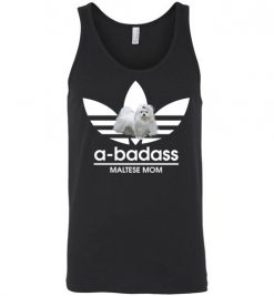 $24.95 – A-Badass Maltese Mom T-Shirts Gift for Dog Lovers Unisex Tank