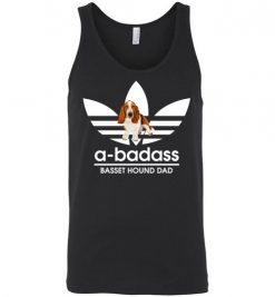 $24.95 – A-Badass Basset Hound Dad T-Shirts Gift for Dog Lovers Unisex Tank