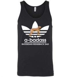 $24.95 – A-Badass Rhodesian Ridgeback Dad T-Shirts Gift for Dog Lovers Unisex Tank