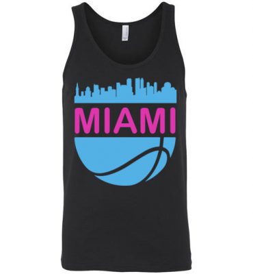 $24.95 – Vintage Miami Florida Cityscape Retro Basketball Unisex Tank