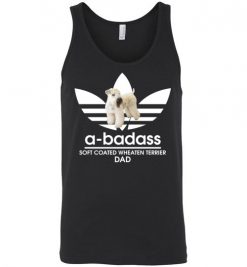 $24.95 – A-Badass Soft Coated Wheaten Terrier Dad T-Shirts Gift for Dog Lovers Unisex Tank