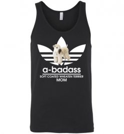 $24.95 – A-Badass Soft Coated Wheaten Terrier Mom T-Shirts Gift for Dog Lovers Unisex Tank