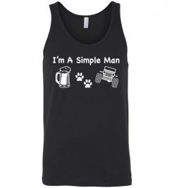 $24.95 – I’m a simple man likes Beer Pets and Jeep funny Unisex Tank