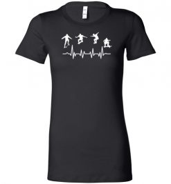 $19.95 – Skateboard Heartbeat Graphic Lady T-Shirt