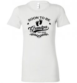 $19.95 – Soon To Be Grandpa Est.2020 White Version Lady T-Shirt