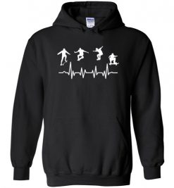 $32.95 – Skateboard Heartbeat Graphic Hoodie