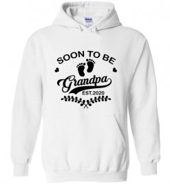 $32.95 – Soon To Be Grandpa Est.2020 White Version Hoodie