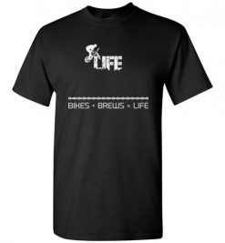 $18.95 – Bikes and Brews Funny Cyclist Life T-Shirt