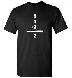 $18.95 – Double Play Baseball 6 4 3 2 T-Shirts Baseball Gift T-Shirt