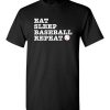 $18.95 – Eat Sleep Baseball Repeat Funny Baseball T-Shirt