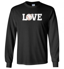 $23.95 – Love Baseball Graphic T-Shirts Gift for Baseball Mom Long Sleeve T-Shirt