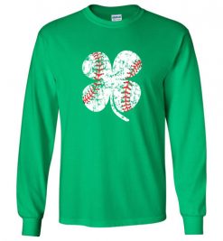 $23.95 – Baseball Shamrock T-Shirts Gift for St Patricks Day Long Sleeve T-Shirt