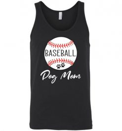 $24.95 – Baseball Dog Mom T-Shirts Gift for Dog Lovers Unisex Tank