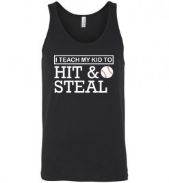 $24.95 – Teach My Kids To Hit Funny Baseball Mom, Baseball Dad Unisex Tank