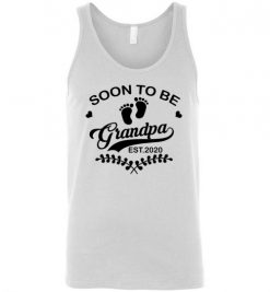 $24.95 – Soon To Be Grandpa Est.2020 White Version Unisex Tank