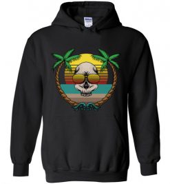 $32.95 – Skull Beach Retro graphic Hoodie