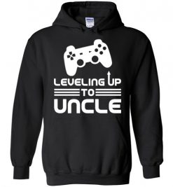 $32.95 – Funny Gamer Birth Announcement Tee Shirts, Leveling Up To Uncle Hoodie