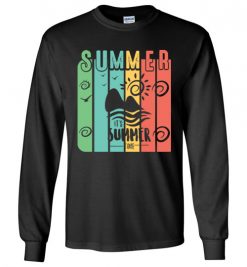 $23.95 – It is Summer Time Retro Vintage graphic Long Sleeve T-Shirt