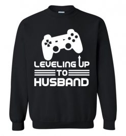 $29.95 – Funny Gamer Engagement Tee Shirts, Leveling Up To Husband Sweatshirt