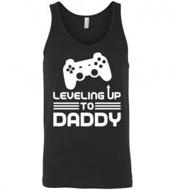 $24.95 – Funny Gamer Birth Announcement Tee Shirts, Leveling Up To Daddy Unisex Tank