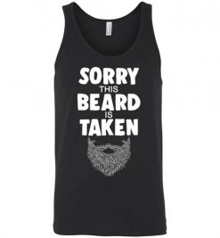 $24.95 – Mens Sorry This Beard is Taken Shirt, Valentines Day Gift for Him Unisex Tank