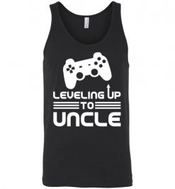 $24.95 – Funny Gamer Birth Announcement Tee Shirts, Leveling Up To Uncle Unisex Tank