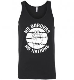 $24.95 – No borders No Nations Anti-Racist Antifa Unisex Tank