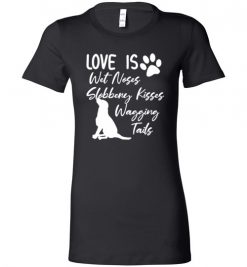 $19.95 – Black Labrador Retriever Love My Dog Saying Quotes Lady T-Shirt