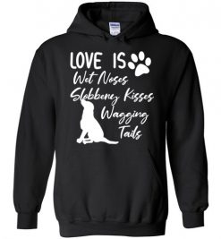 $32.95 – Black Labrador Retriever Love My Dog Saying Quotes Hoodie