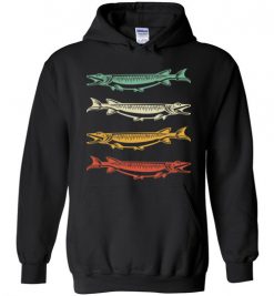 $32.95 – Cool Retro 70s 80s Inspired Muskie Fish T-Shirts Gift for Fisherman Hoodie