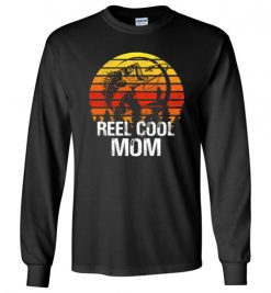 $23.95 – Reel Cool Mom Shirt - Bass Fish Gift Idea for Fisherwoman Long Sleeve T-Shirt