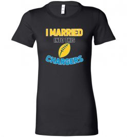 $18.95 – I Married Into This Los Angeles Chargers Funny Football NFL T-Shirt, Hoodie, Tank, Long Sleeve, Ugly Christmas Sweater