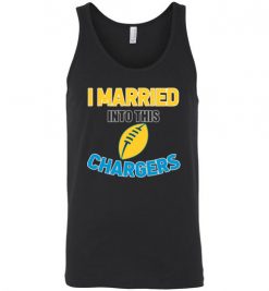 $18.95 – I Married Into This Los Angeles Chargers Funny Football NFL T-Shirt, Hoodie, Tank, Long Sleeve, Ugly Christmas Sweater