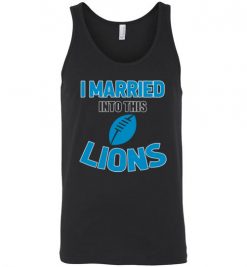 $18.95 – I Married Into This Detroit Lions Funny Football NFL T-Shirt, Hoodie, Tank, Long Sleeve, Ugly Christmas Sweater