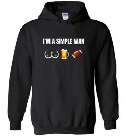 I'm a Simple Man Funny Beer Football T-Shirt