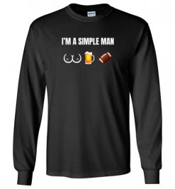 I'm a Simple Man Funny Beer Football T-Shirt