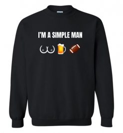 I'm a Simple Man Funny Beer Football T-Shirt