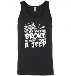 Jeep Lover's Halloween T-Shirt - 'My Broom Broke, So Now I Drive a Jeep!'