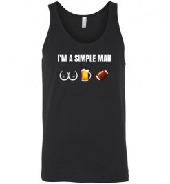 I'm a Simple Man Funny Beer Football T-Shirt