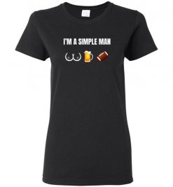 I'm a Simple Man Funny Beer Football T-Shirt